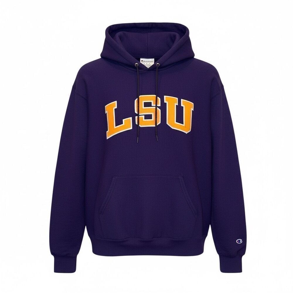 LSU Tigers Champion University of Louisiana Hoodie Sweatshirt Sz L